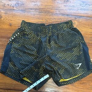 Men's Black and Gold Athletic Shorts
